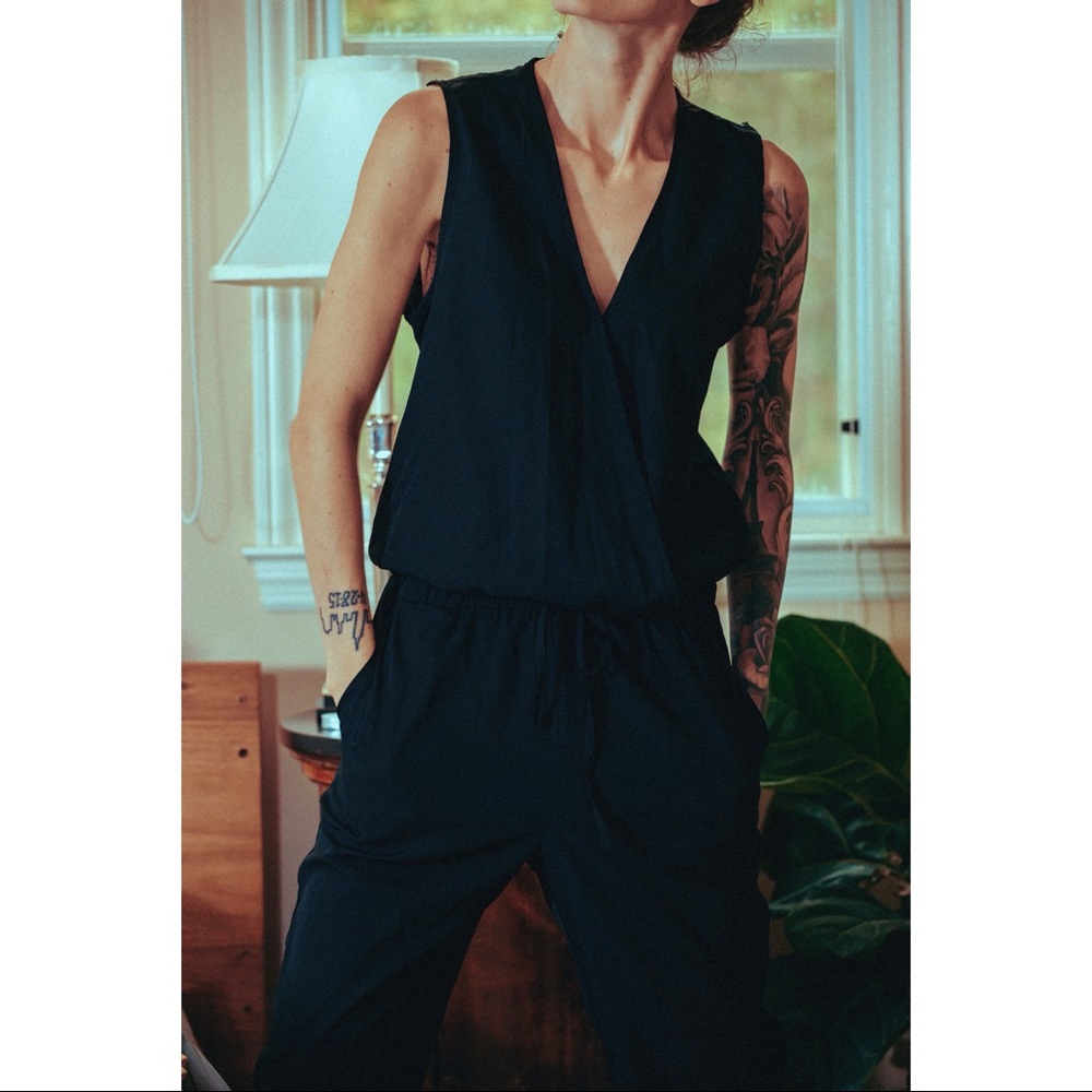 RD Style Black Sleeveless Romper